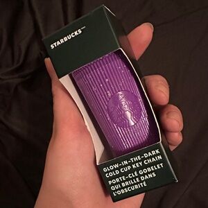 Starbucks Purple Glow Cold Cup Keychain